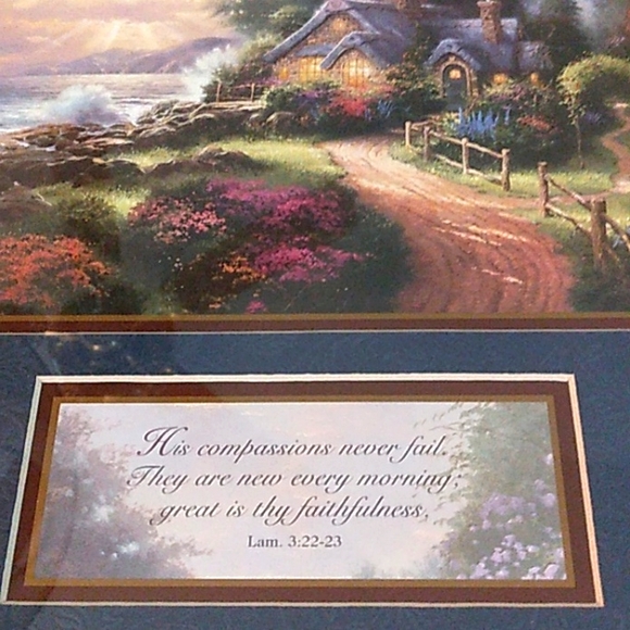 Thomas Kinkade print, "A New Day Dawning" with certificate of authenticity. - Picture 3 of 5